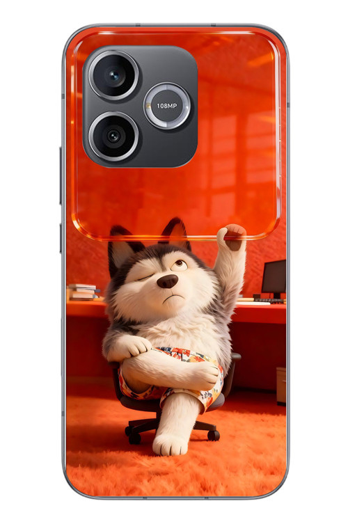 Honor 600 Uyumlu Keyifli Köpek Baskılı Silikon Kılıf