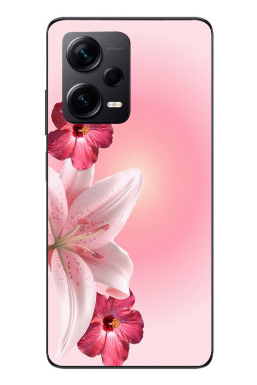 Redmi Note 12 Pro Plus Uyumlu Tematik Çiçek Baskılı Silikon Kılıf