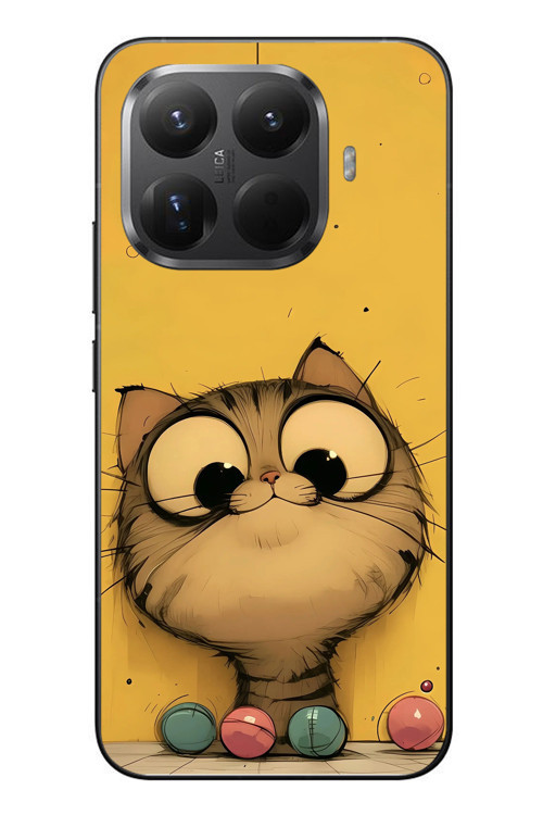 Xiaomi Mi 15T Pro Uyumlu Kedi Çizgisi Baskılı Silikon Kılıf