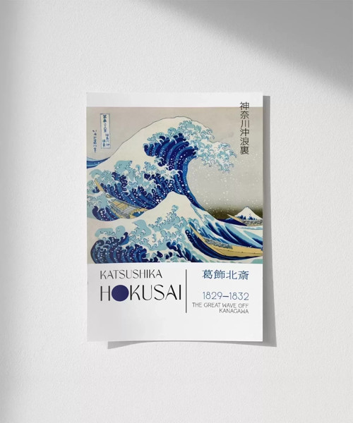 Çerçevesiz Poster Hokusai Kanagawa Açıklarında Büyük Dalga