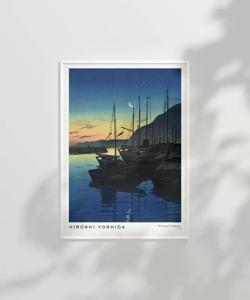 Çerçevesiz Poster Hiroshi Yoshida Beppu'da Sabah