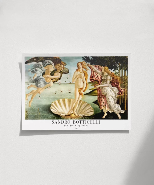 Çerçevesiz Poster Sandro Botticelli Venüs'ün Doğuşu 2