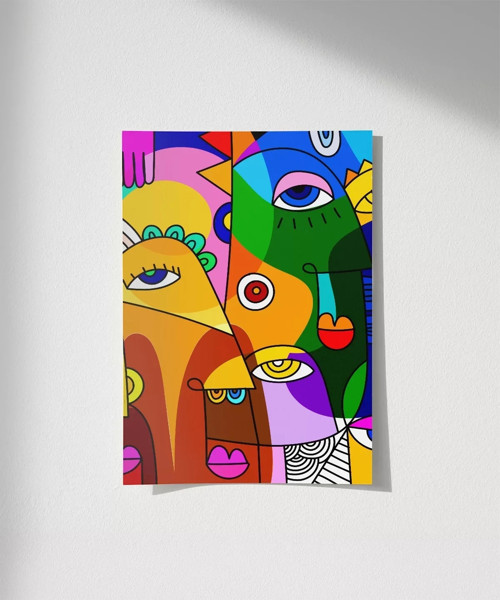 Çerçevesiz Poster Modern Harmoni