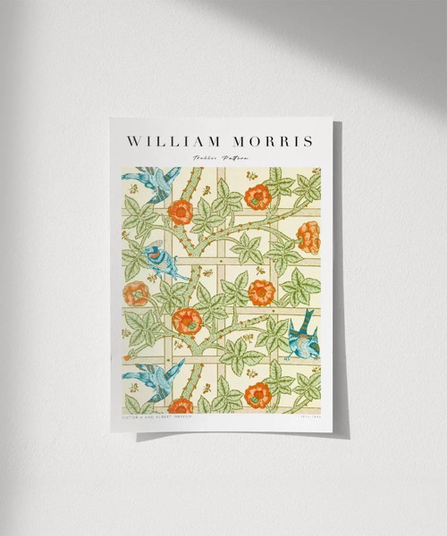 Çerçevesiz Poster William Morris Kafes Deseni