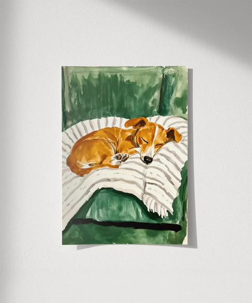 Çerçevesiz Poster Minik Dostun Dinlenişi