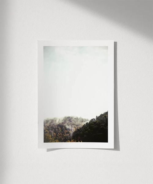 Çerçevesiz Poster Sislerin Ardındaki Orman