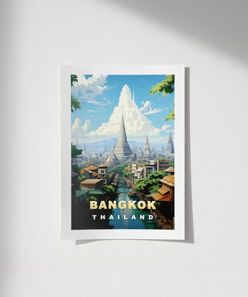 Çerçevesiz Poster Tapınaklar ve Doğa Sanat