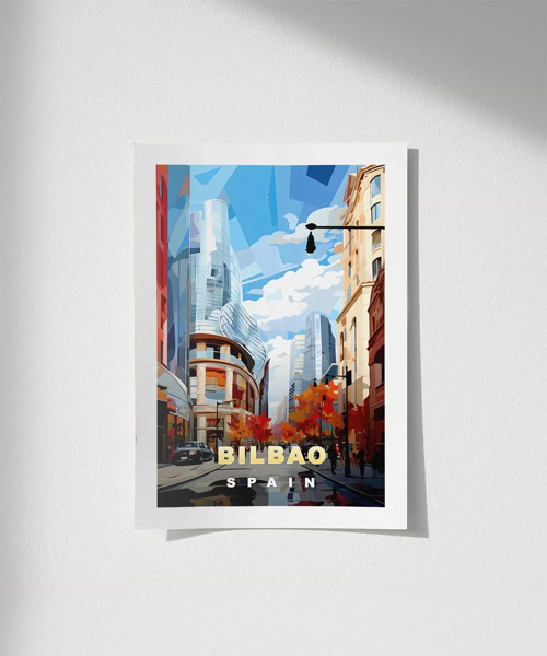 Çerçevesiz Poster Modern Sanatın Şehri Bilbao