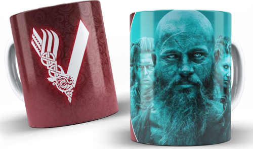 Vikings Serisi Baskılı Kupa Bardak Model 1