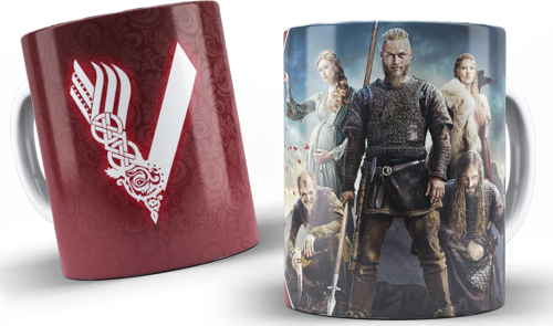 Vikings Serisi Baskılı Kupa Bardak Model 5