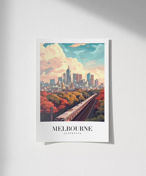 Çerçevesiz Poster Melbourne Tren İstasyonu