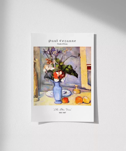 Çerçevesiz Poster Paul Cézanne Mavi Vazo 2