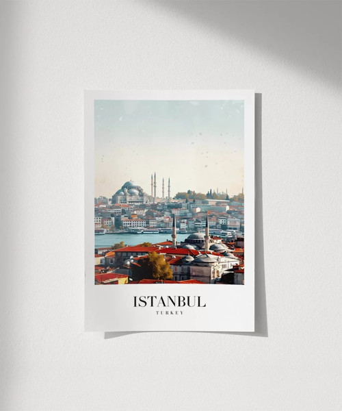 Çerçevesiz Poster Timeless Istanbul Skyline