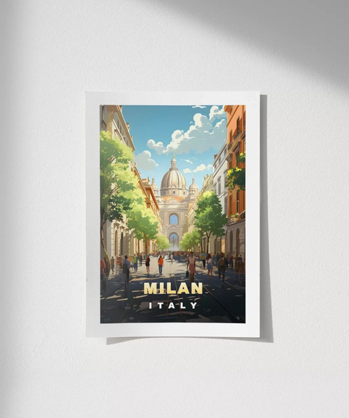 Çerçevesiz Poster İtalya'nın Modası