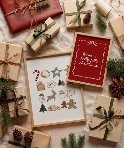 Çerçevesiz Poster Noel Yolculuğu: 2'li