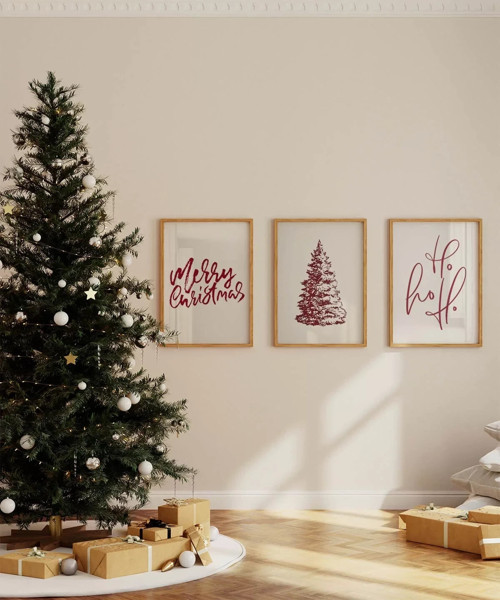 Çerçevesiz Poster Noel Rüyası 3'lü