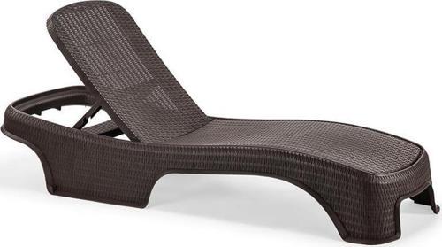 SY2536 Kahve Rengi Brezza Royal Rattan Lüks Şezlong