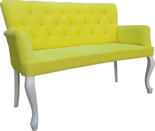 Berjer 12523 ASLAN Ayak Model beyaz Babyface Kumaş Kapitone SARI renk El yapım