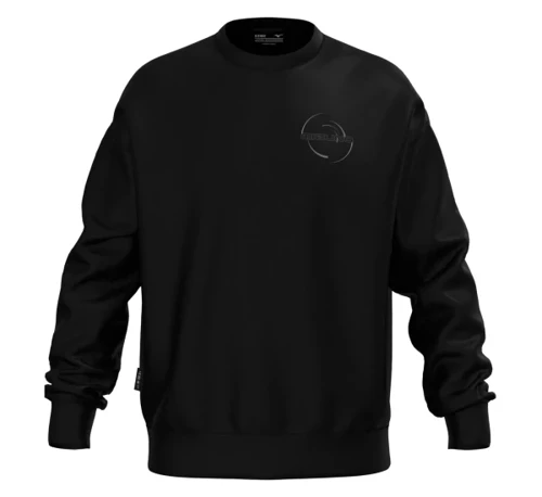 Athletic Crew Neck Erkek Sweatshirt Siyah