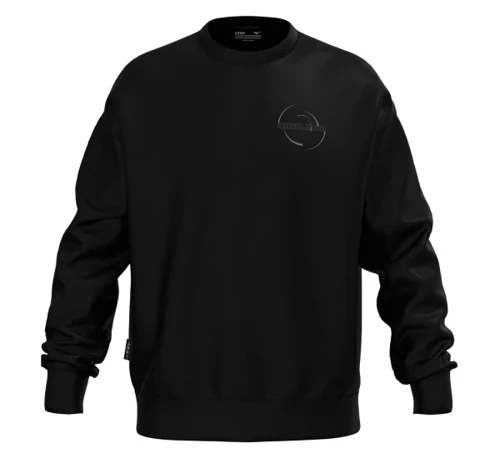 Athletic Crew Neck Erkek Sweatshirt Siyah