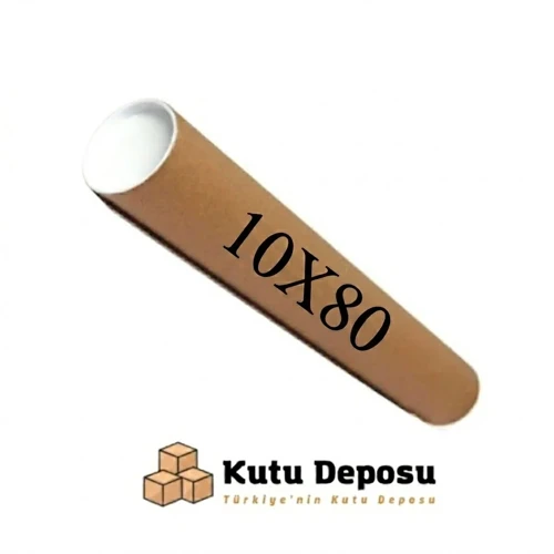 10x80 cm Kapaklı Silindir Postüp Rulo Gönderi Kutusu (5 ADET)