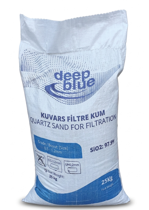 Deep Blue Havuz Filtre Kumu Kuvars 0,5-1,2mm 25kg