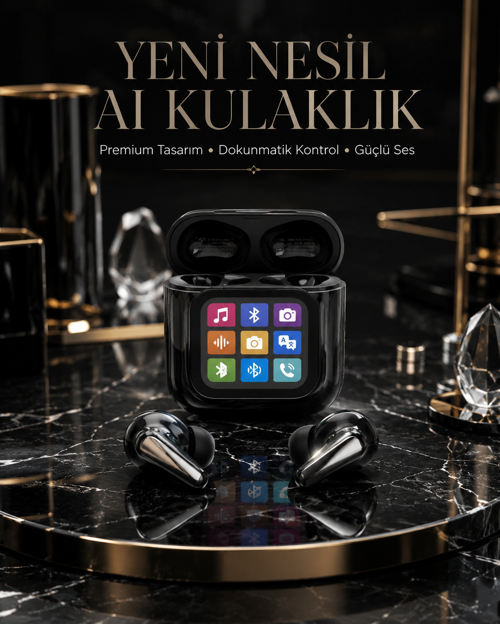 uygun AI Bluetooth Kulaklık Akıllı Dokunmatik Kontrol Özellikli popüler