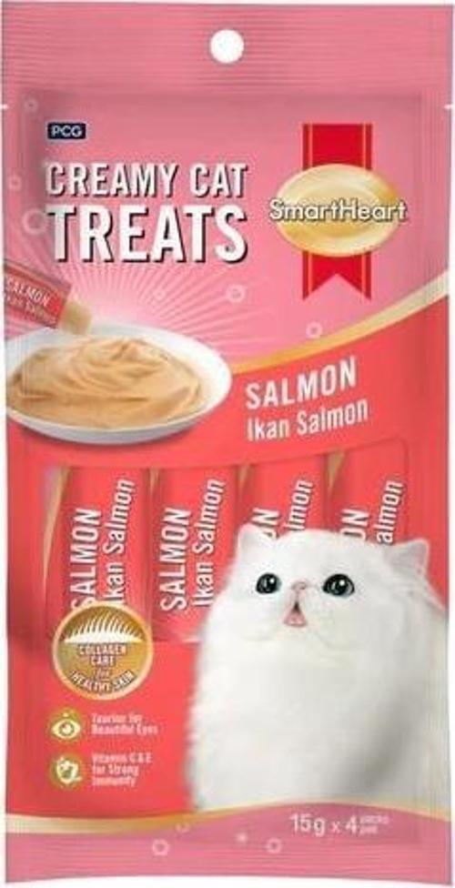 SmartHeart Somonlu Krema Kedi Ödül 60 Gr 4x15 Gr