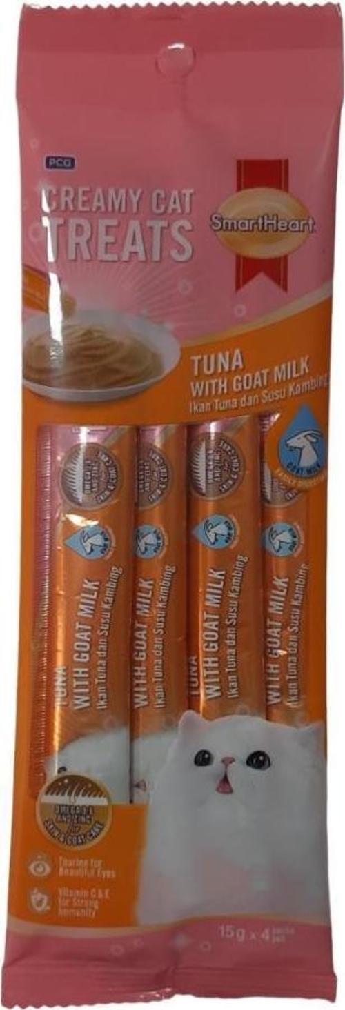 SmartHeart Kremalı Keçi Sütlü Ton Balığı Kedi Ödülü 60 Gr 4x15 Gr