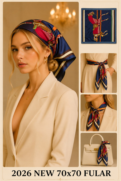 Luxury New Fular 70x70 Cm