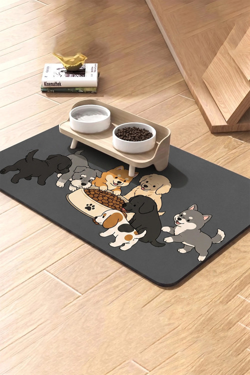 Kedi Köpek Beslenme Matı 50x70cm Köpek Sofrası Su Geçirmez Kaymaz Mama Kabı Altlık Paspas