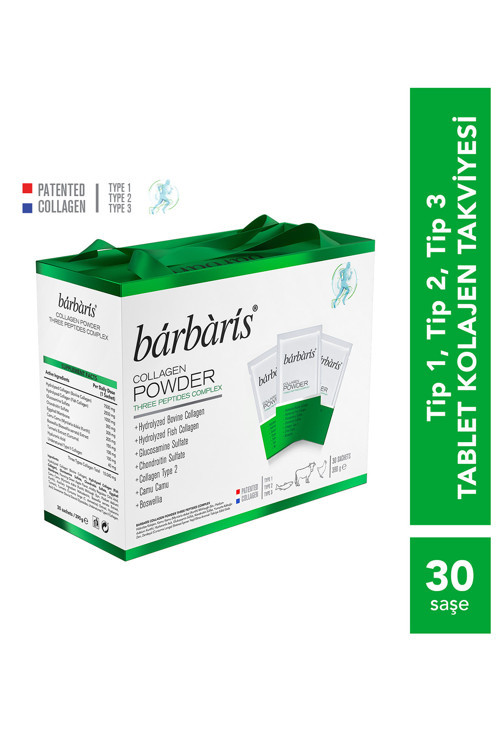 Kolajen Powder Three Peptıdes Complex (BALIK-SIĞIR-TAVUK) Tip 1-2-3 Eklem , Kıkırdak ,kemik 30 Şase İçeren Takviye Edici Gıda