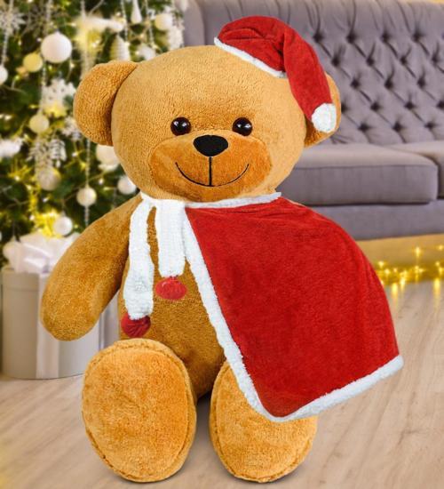 100 Cm Pelerinli Noel Baba Ayıcık Yeni Yıl , Yılbaşı Hediyesi