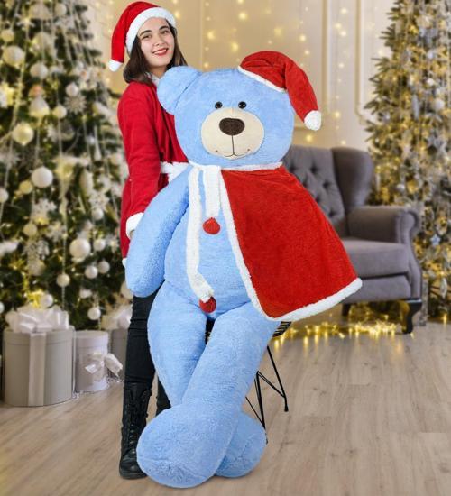 160 Cm Noel Baba Pelerinli Ayıcık Yeni Yıl, Yılbaşı Hediyesi