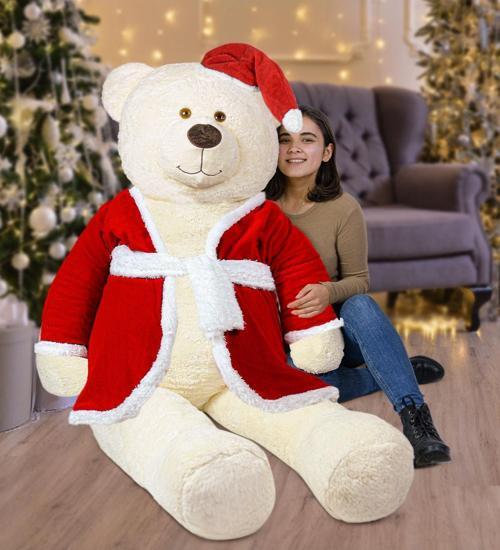 200 Cm Noel Baba Şapkalı Ayıcık Yeni Yıl ,Yılbaşı Hediyesi