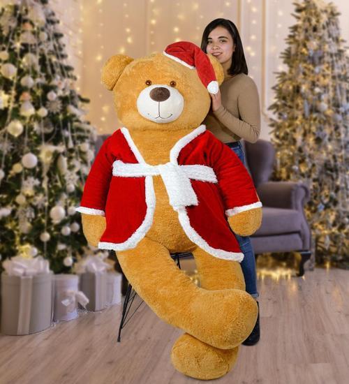 200 Cm Noel Baba Şapkalı Ayıcık Yeni Yıl ,Yılbaşı Hediyesi