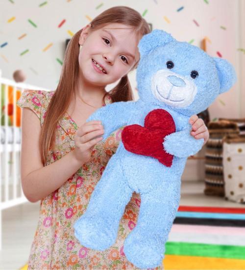50 Cm Kalpli Peluş Sevimli Ayıcık