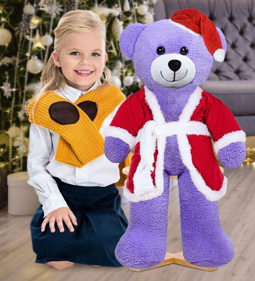 80 Cm Noel Baba Şapkalı Ayıcık Yeni Yıl , Yılbaşı Hediyesi