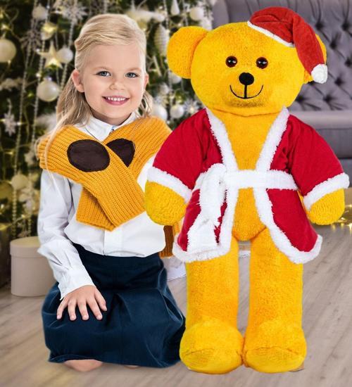 80 Cm Noel Baba Şapkalı Ayıcık Yeni Yıl , Yılbaşı Hediyesi