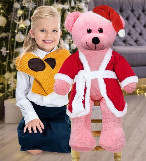 80 Cm Noel Baba Şapkalı Ayıcık Yeni Yıl , Yılbaşı Hediyesi