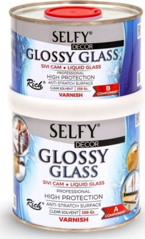 Selfy Decor Sıvı Cam Şeffaf Vernik 500 250 gr Gls-16171