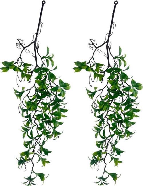 Yapay Çiçek Sarkan Doğal Dallı Fejka 70 cm Yapay Sarmaşık Yeşil