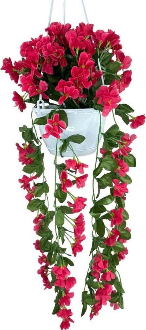 Yapay Çiçek Sarkan Menekşe Fuşya Begonvil Sarkaç Askılı Saksıda Balkon Çiçeği Çiçek Sepeti