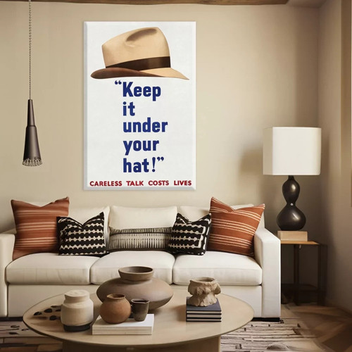 Under Your Hat Vintage Kanvas Tablo