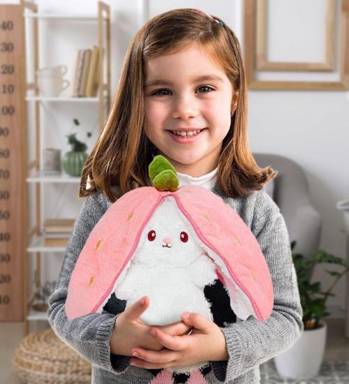 18 Cm Çilek Çantalı Tavşan