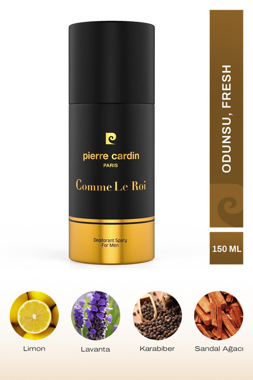 Comme Le Roi Erkek Deodorant|Odunsu, Fresh|Biber, Limon, Lavanta, Misk, Sedir Ağacı, Kehribar