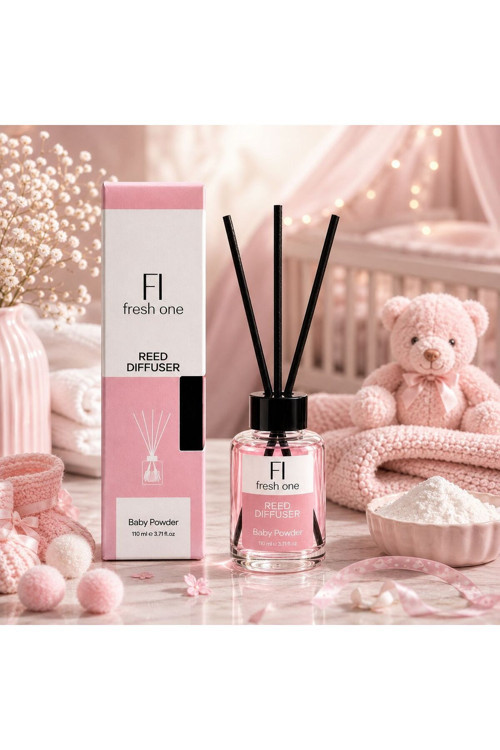 Baby Powder Çubuklu Oda Kokusu 110 ml Reed Diffuser Kalıcı Ferah Ev Kokusu