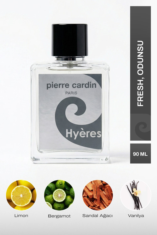 Hyeres EDT Erkek Parfüm 100 ml | Odunsu, Fresh | Limon, Bergamot, Sandal Ağacı, Vanilya, Vetiver