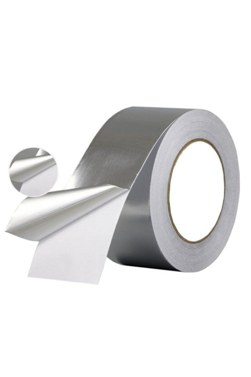 Yapışkanlı Yanmaz Alüminyum Folyo Bant 48Mm X 20 Metre (Aspiratör Esnek Flex Borusu-Soba Borusu )