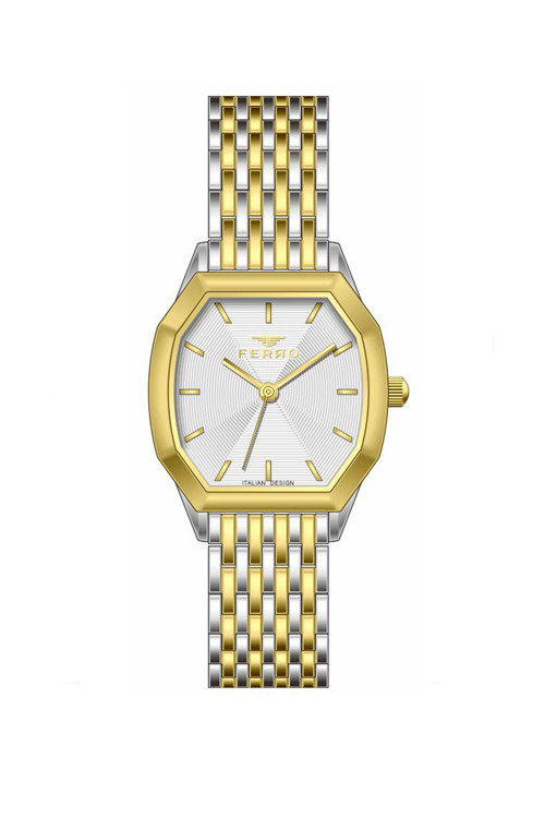 FL21766AWT-D Quartz Çelik Sarı Gri 28 mm Kadın Kol Saati